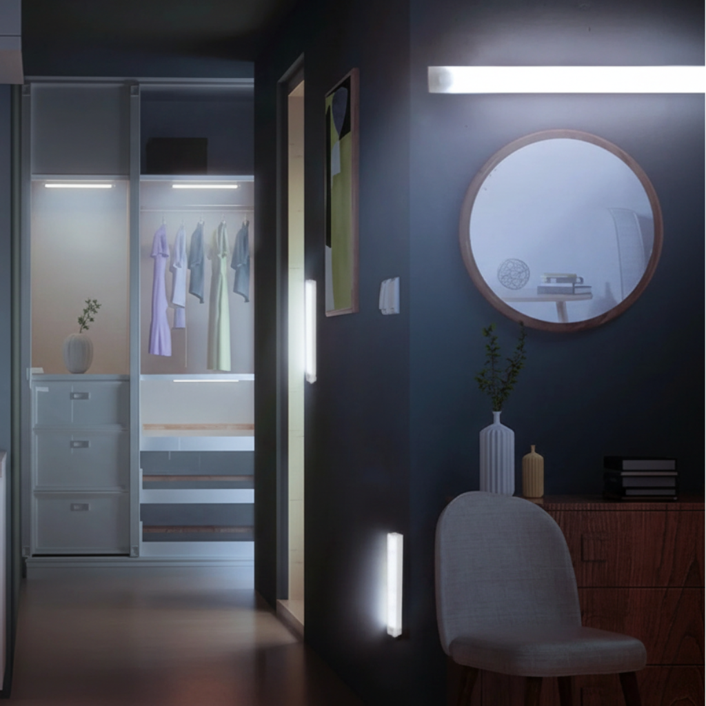 Sensor de movimento LED Iluminação de armário Recarregável Magnético Multifuncional