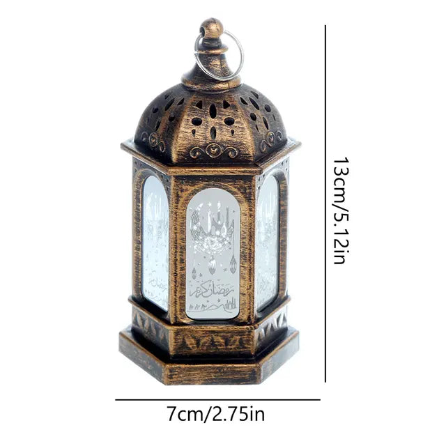 RamadanGlow - LED Ramadan Lantaarn – Vintage Decoratieve Lamp met Warm Licht