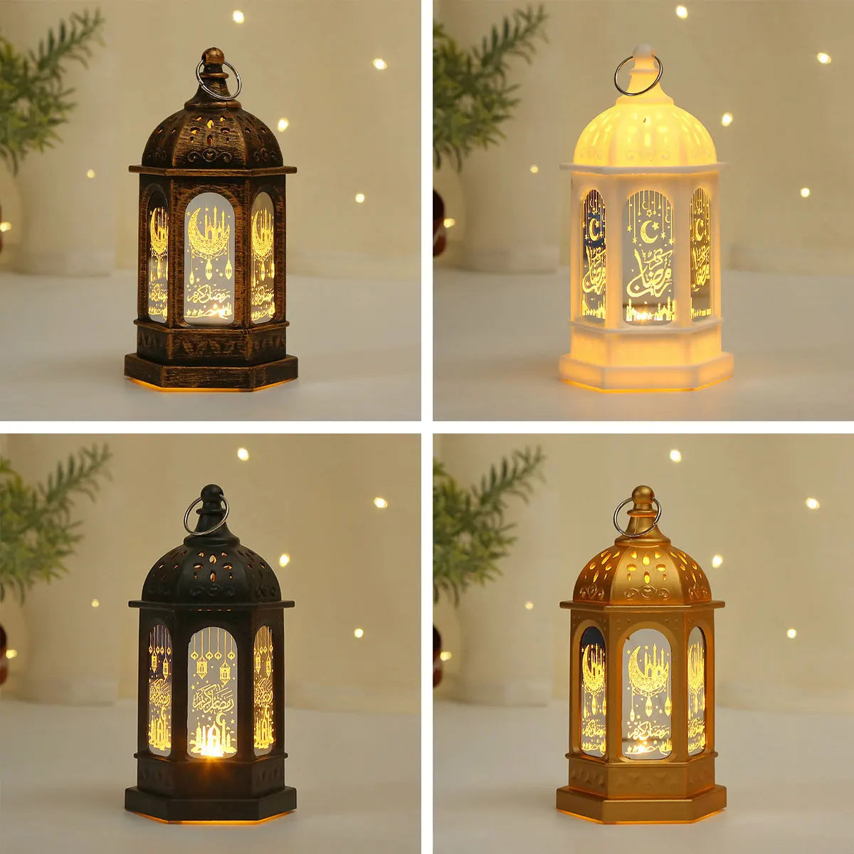 RamadanGlow - LED Ramadan Lantaarn – Vintage Decoratieve Lamp met Warm Licht