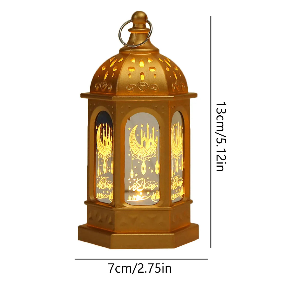 RamadanGlow - LED Ramadan Lantaarn – Vintage Decoratieve Lamp met Warm Licht