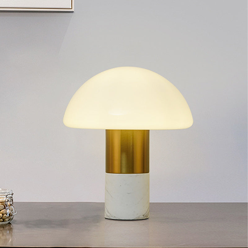 DomeGlow - Modern Table Lamp with Milk Glass Shade