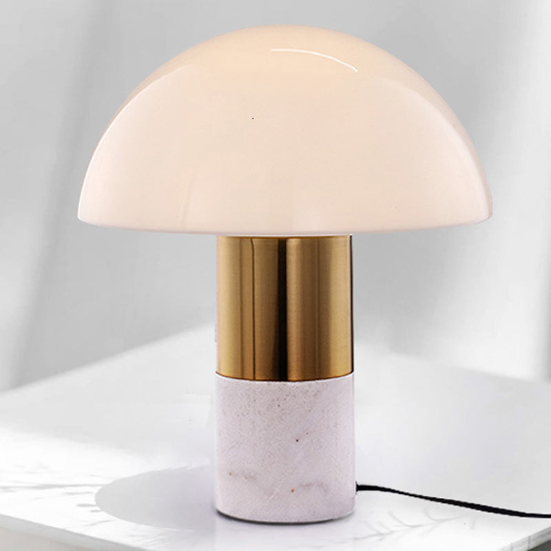 DomeGlow - Modern Table Lamp with Milk Glass Shade