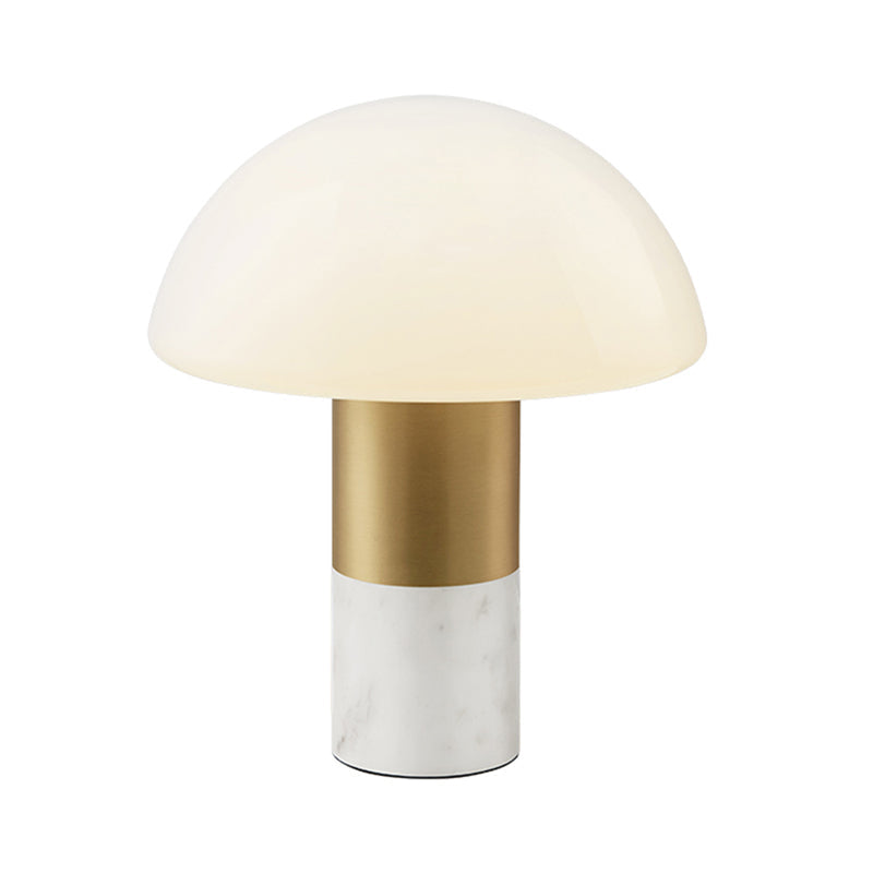 DomeGlow - Modern Table Lamp with Milk Glass Shade