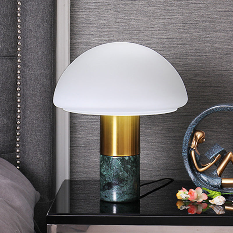DomeGlow - Modern Table Lamp with Milk Glass Shade