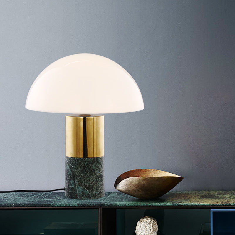 DomeGlow - Modern Table Lamp with Milk Glass Shade