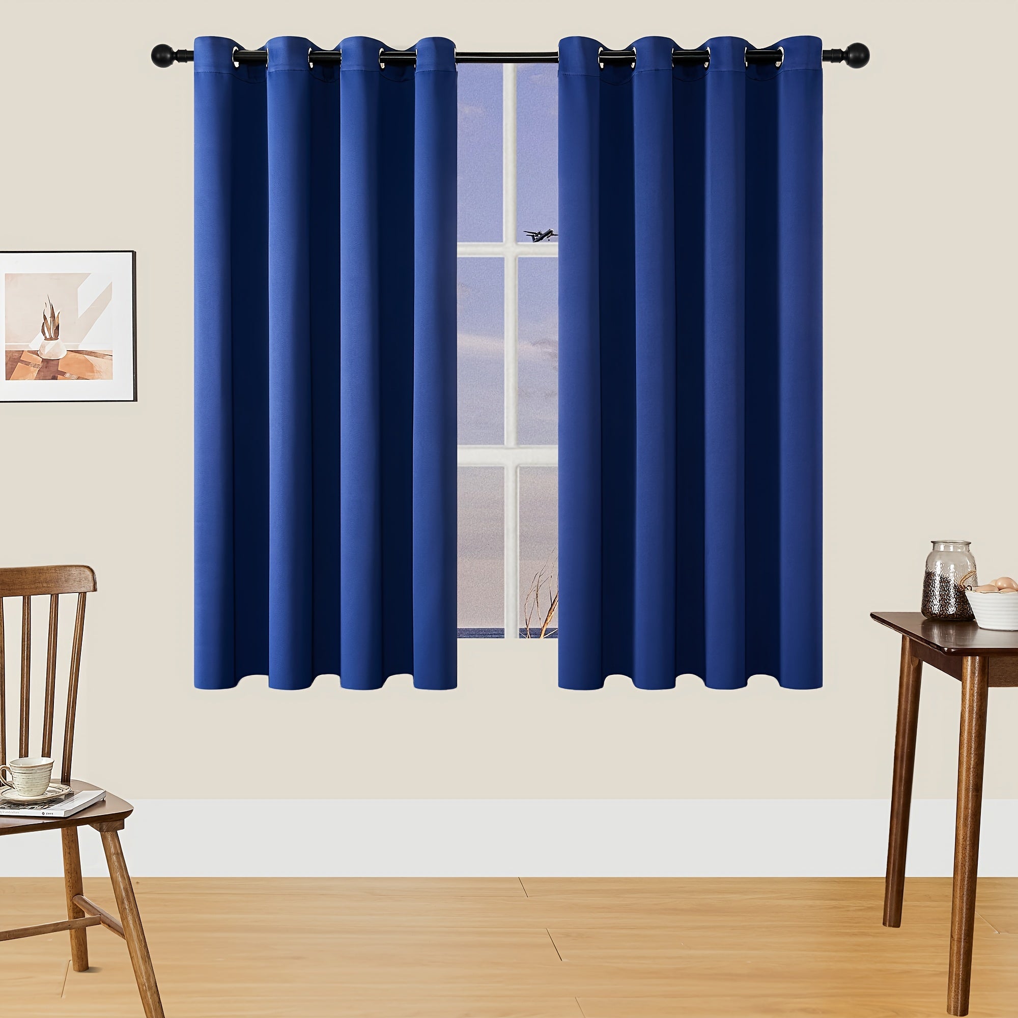 Tende Oscuranti - 2 Pezzi Tende Moderne in Poliestere con Isolamento Termico e Anelli