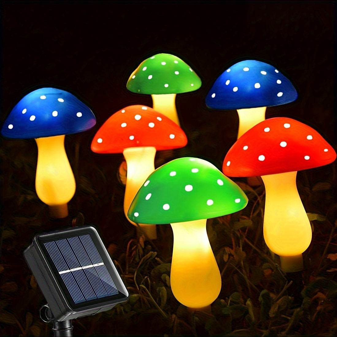 SolarGlow - Solar Mushroom Garden Lamps with 8 Modes, Energy-Saving Decorative Outdoor Lighting