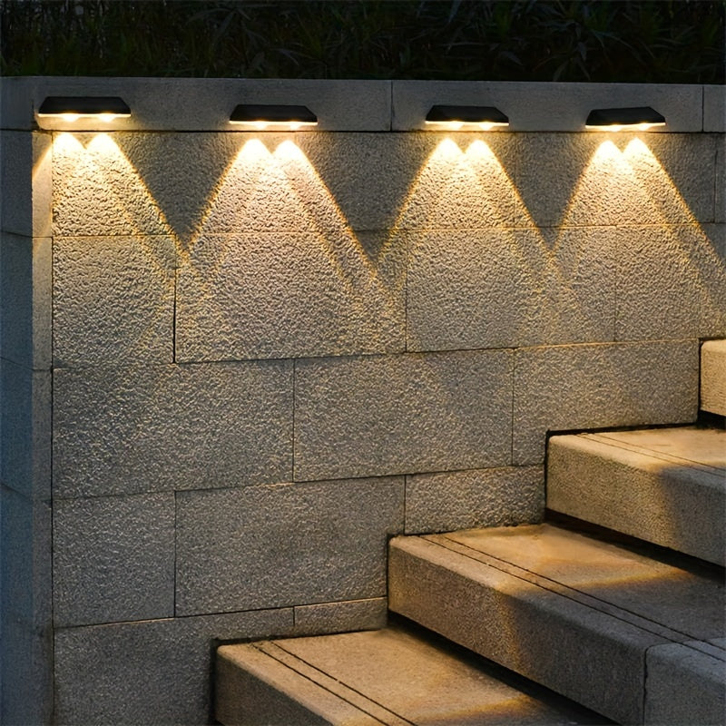 SolarShine - 2 Pieces Solar Wall Lamps with Color Change and Warm Light