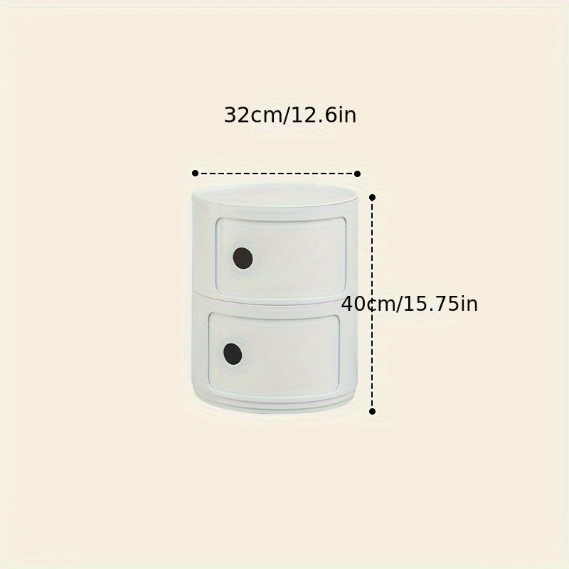 Comodino Rotondo – Mobiletto Bianco per Riporre