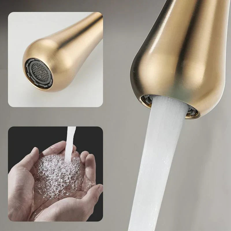 Drops Style Bathroom Sink Faucet Swivel Waterfall Faucet