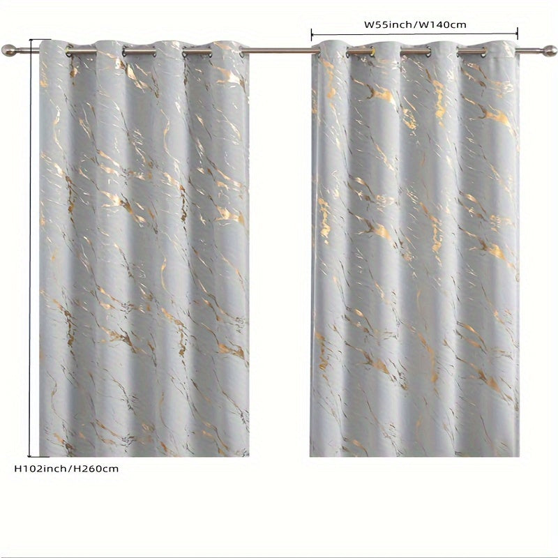 Tende oscuranti in marmo - 2 pezzi tende moderne con motivo marmo
