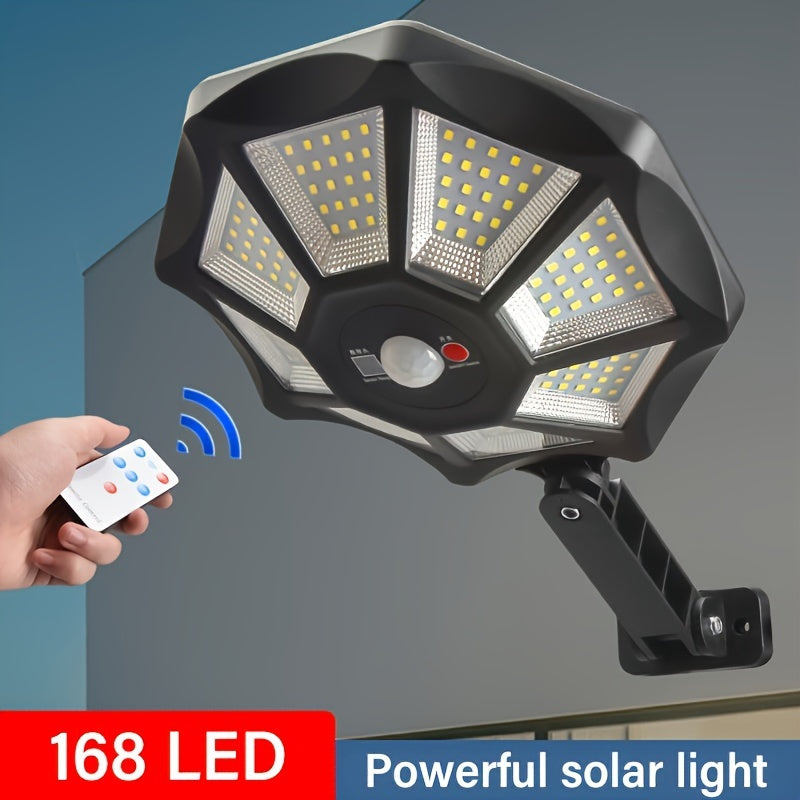 SolarSecure - 168 LED Street Lamp with Motion Sensor and Remote Control