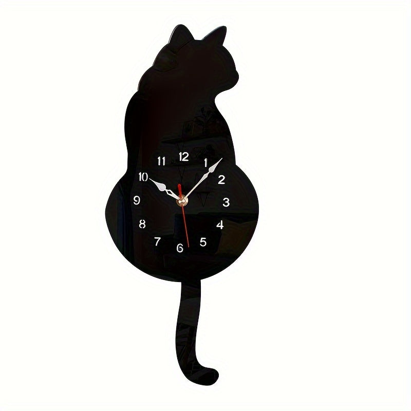 SwingTail - Reloj de Pared para Gato con Cola de Columpio con Mecanismo Silencioso