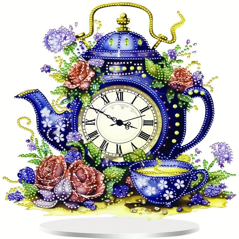 DecoClock - Elegant Acrylic Theepot Klok