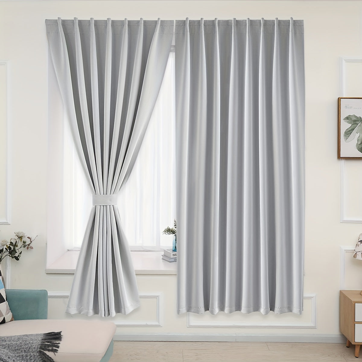 Tende Oscuranti - 2 Pezzi di Pannelli Tenda Oscuranti per Camera da Letto e Soggiorno