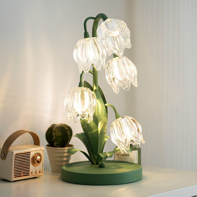BellBloom - Elegante Bellflower LED Tafellamp