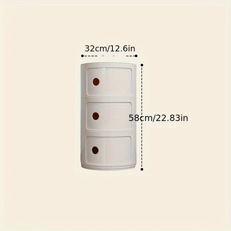 Comodino Rotondo – Mobiletto Bianco per Riporre