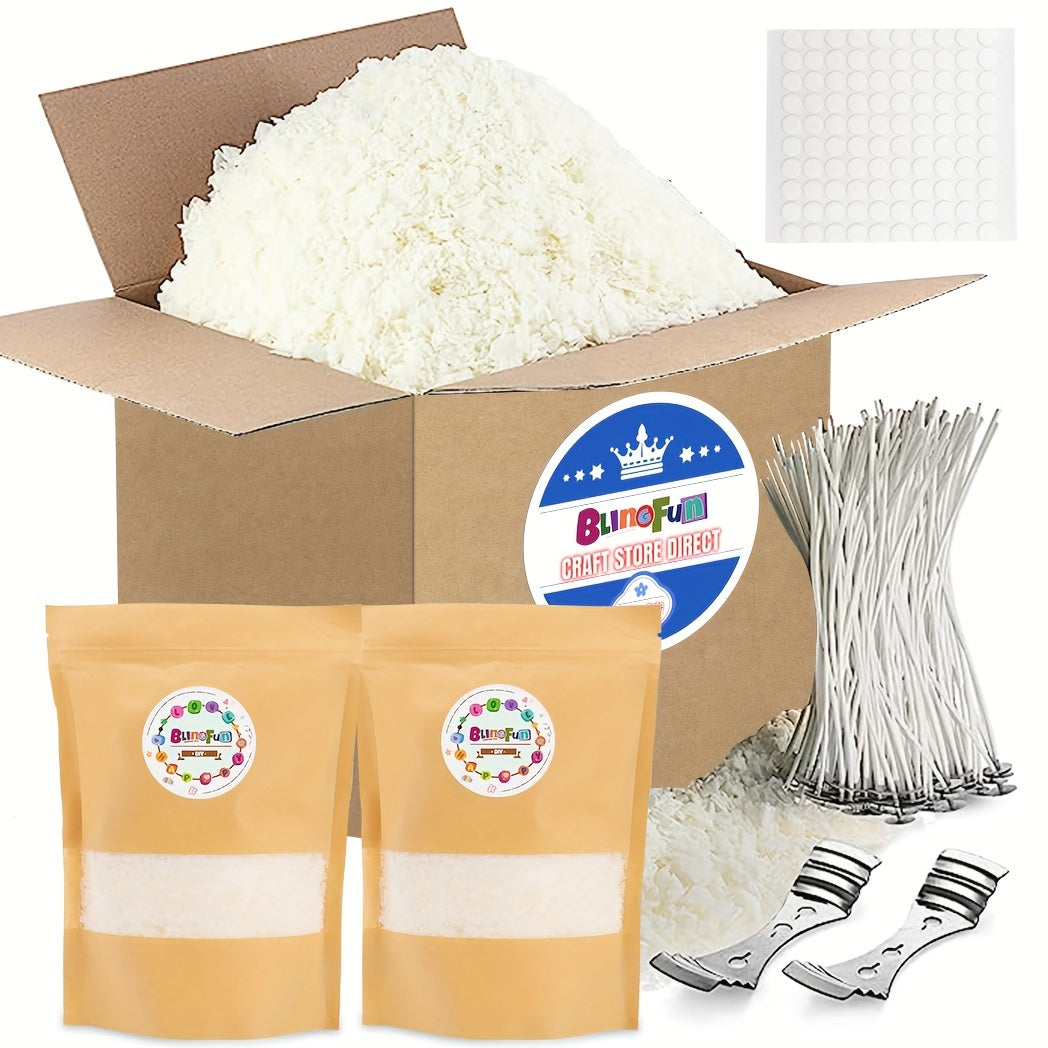 Set per la creazione di candele di soia – 453,59g/907,18g di cera di soia naturale, inclusi stoppini di cotone, pentolino per sciogliere e accessori