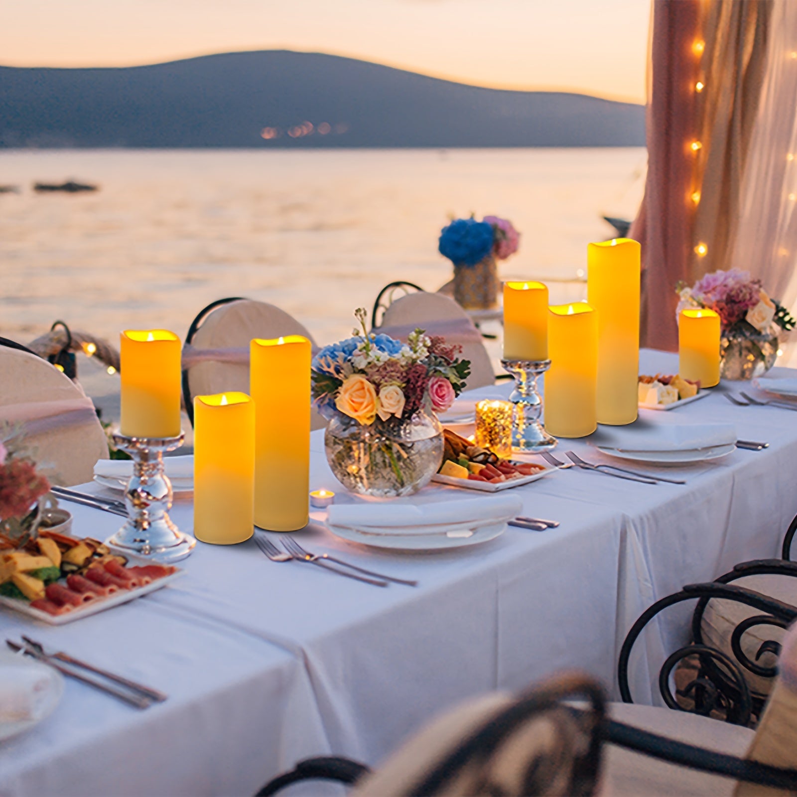 Set di 12 Candele LED Senza Fiamma con Telecomando