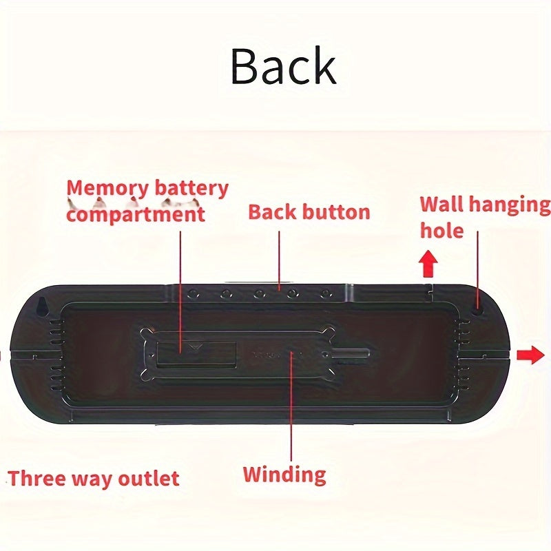 LumoView - Slimme LED Wandklok met Temperatuur en Kalender