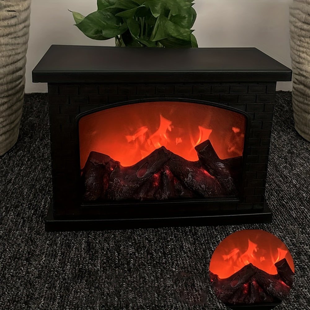 FlameGlow - Simulador de Lareira com Luz de Carvão Retro Decoração para Interior e Jardim