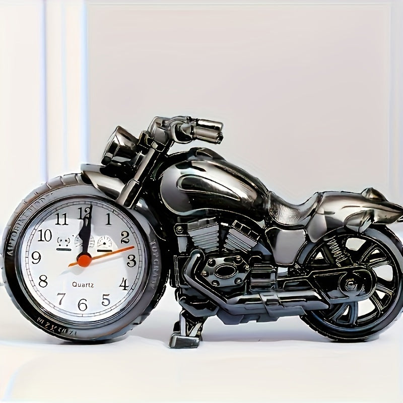 MotoClock - Cartoon Motorfiets Wekker met Zwitsers Kwartsmechanisme