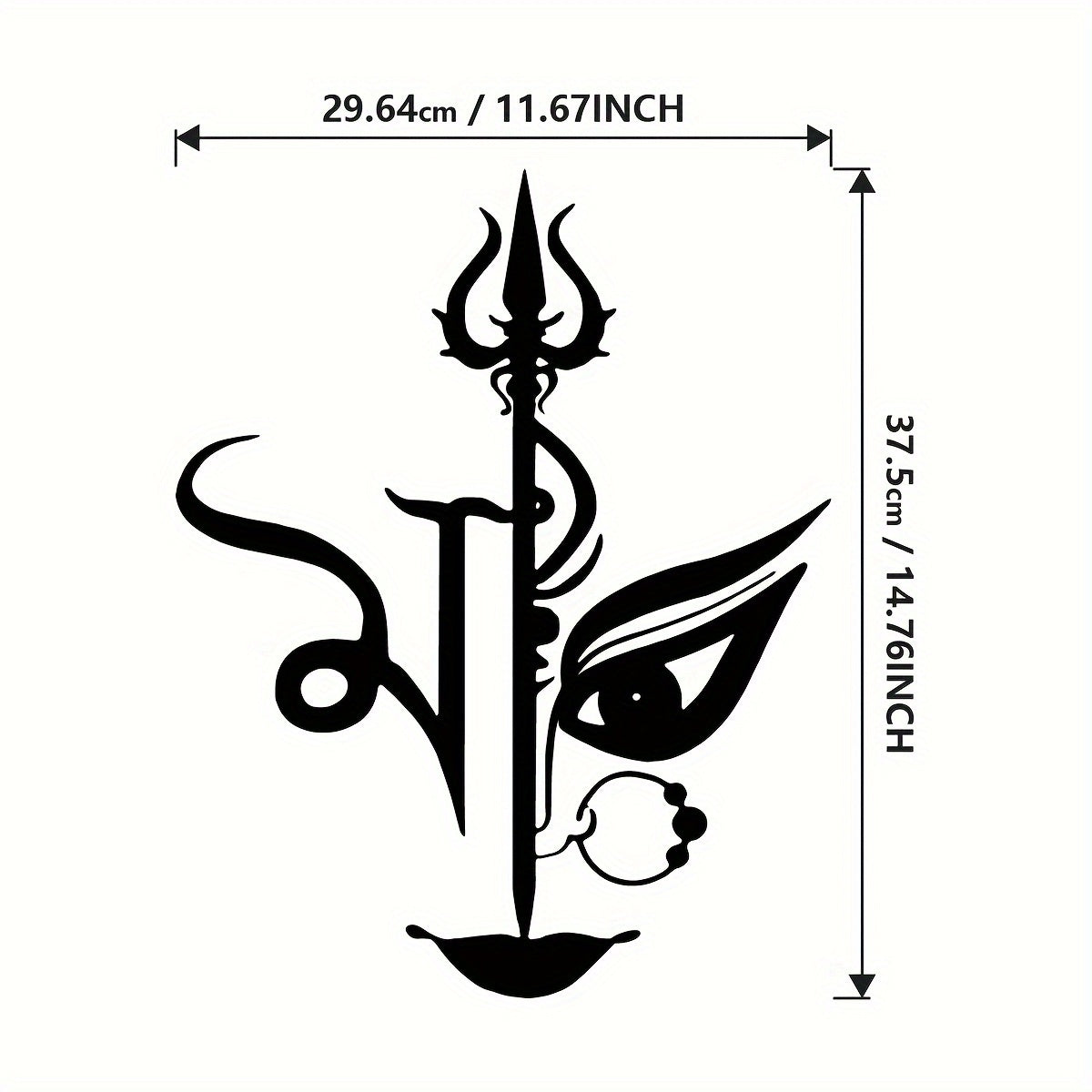 DurgaWandkunst - Grote IJzeren Decoratie