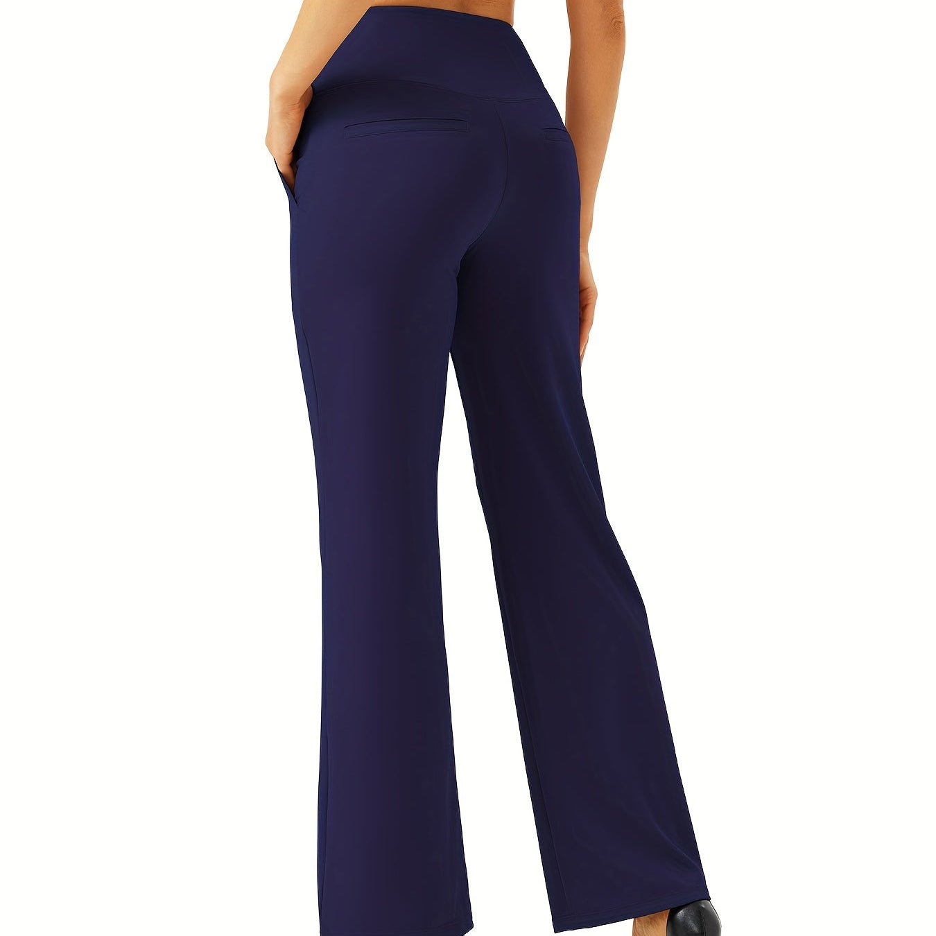 Dames Broek Wide Leg Elegante Stretch Nylon Lange Pantalon