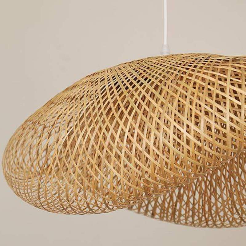 ZenBamboo LED Hanging Lamp Bamboo Spheres for Bedroom