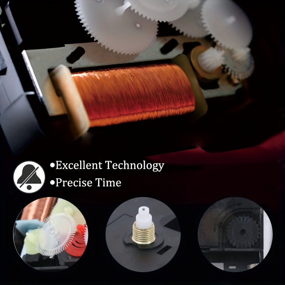 RetroTime - Geluidloze Analoge Wekker met Nachtlicht