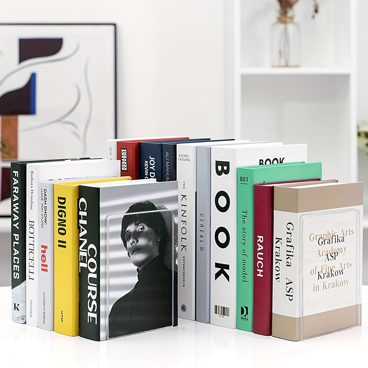 Fermalibri in acrilico trasparente - Moderni fermalibri a forma di L per l'organizzazione della scrivania