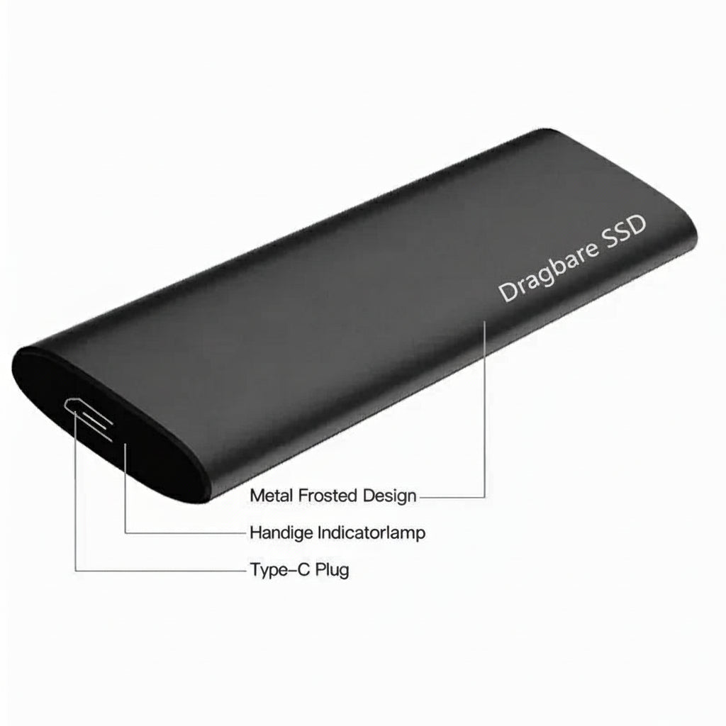4TB Portable External Hard Drive USB-C Slim Design for Fast Storage 5