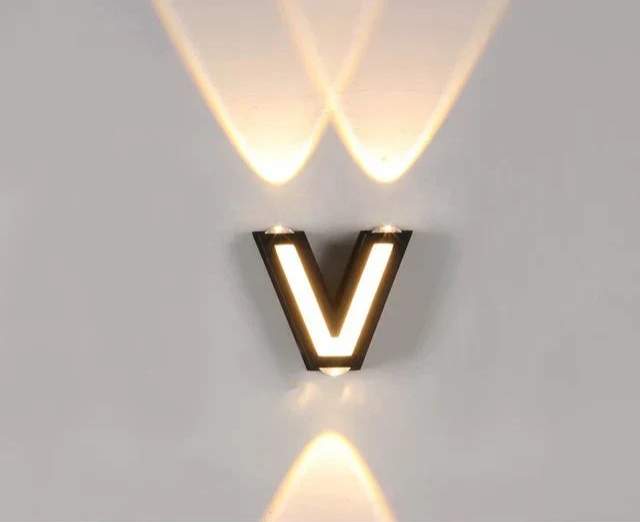 LumiLetter - LED Outdoor Wall Lamp with Illuminated Letters – Weatherproof Decorative Lighting