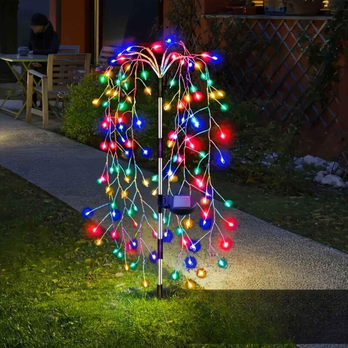 SolarGlimmer - Fireworks LED Garden Lamp on Solar Energy with 8 Light Modes