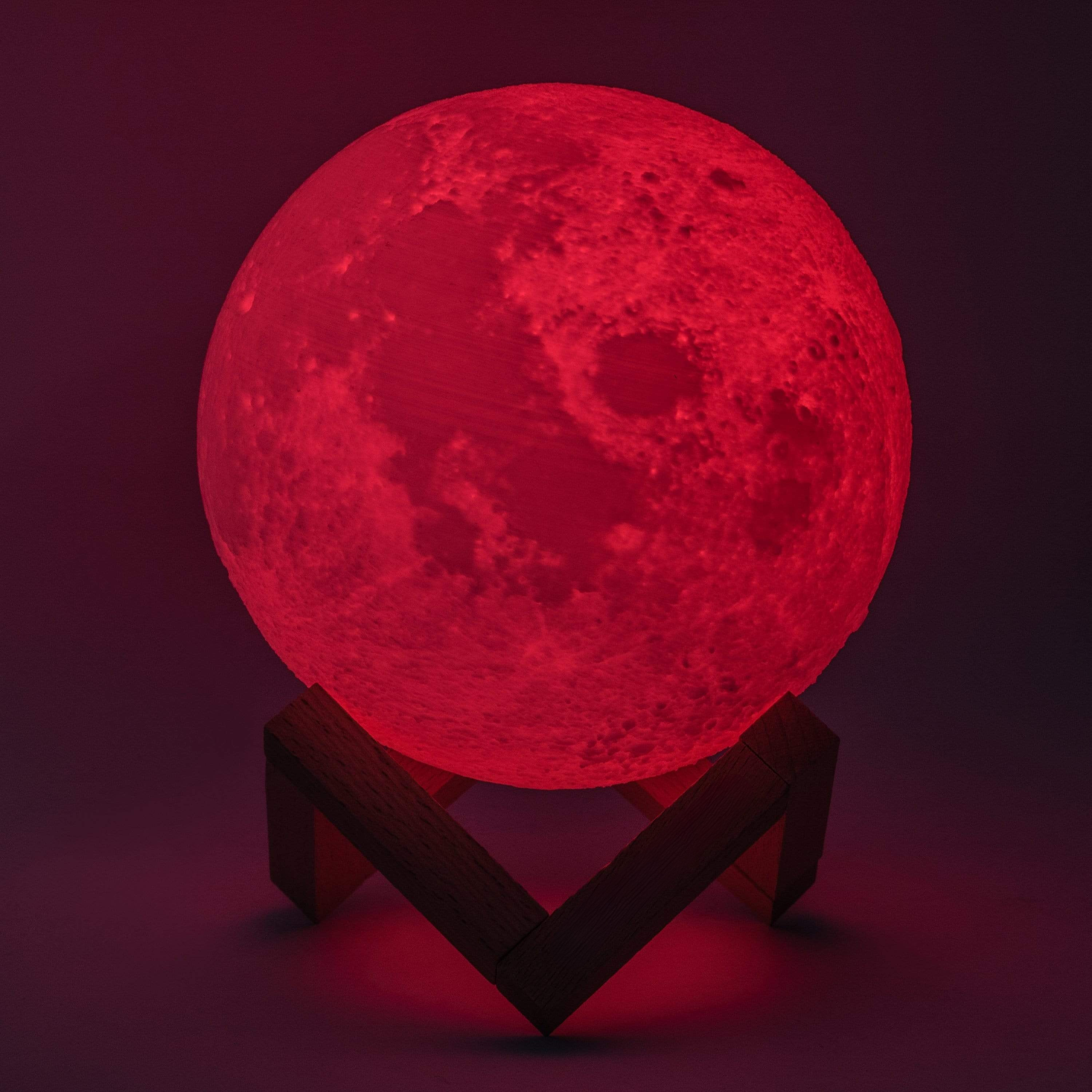LunarGlow - Lámpara de luna inalámbrica con detalle 3D