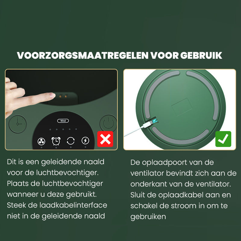 Ventilatore da tavolo telescopico pieghevole ricaricabile