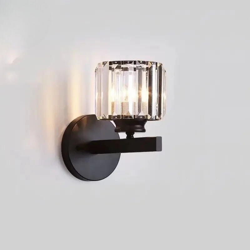 CrystalLuxe - Lámpara de pared LED moderna de cristal