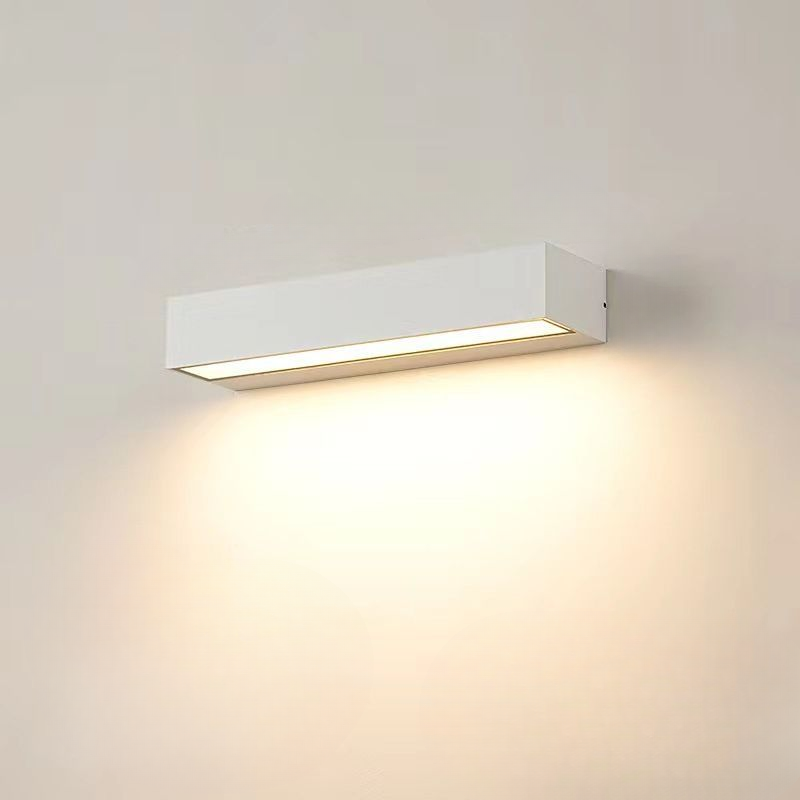 Strakke Lineaire LED Wandlamp Wit, Badkamer/Slaapkamer/Woonkamer Metaal & Acryl