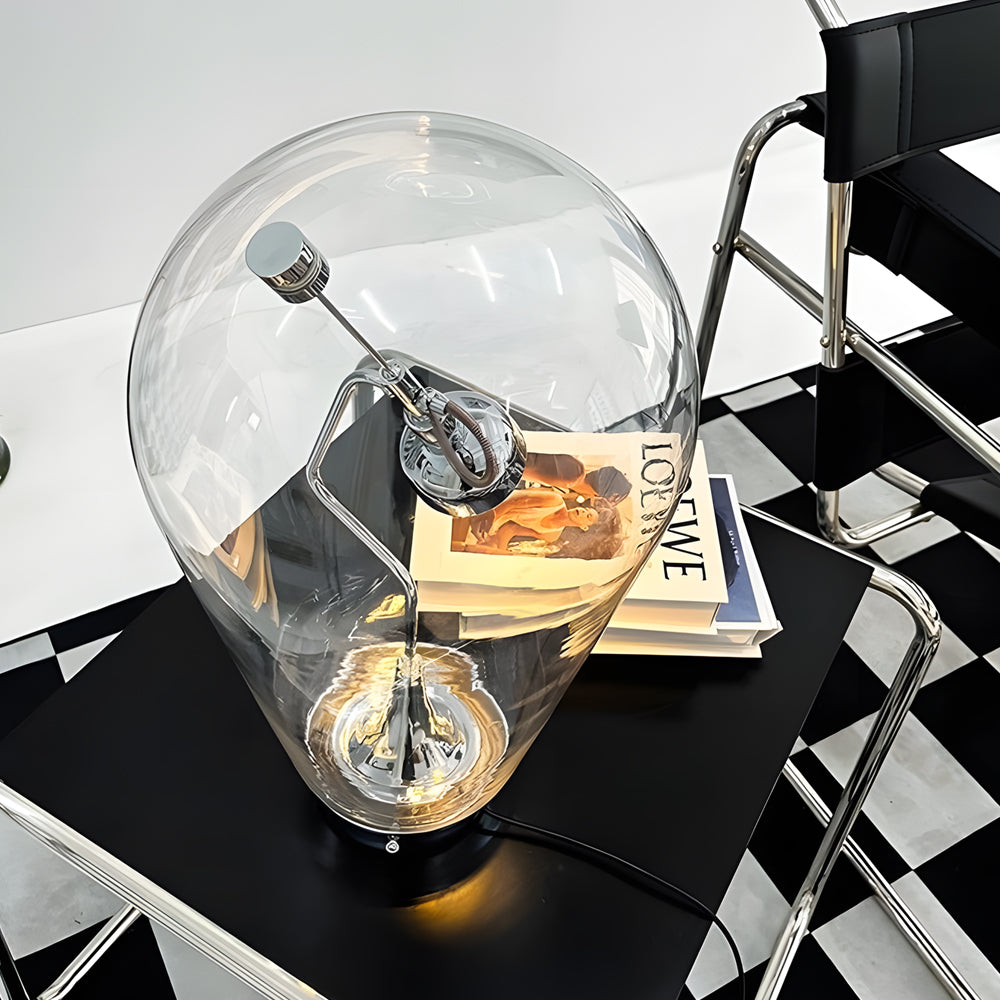 LumiGlow - Lámpara de mesa de cristal con atenuación táctil