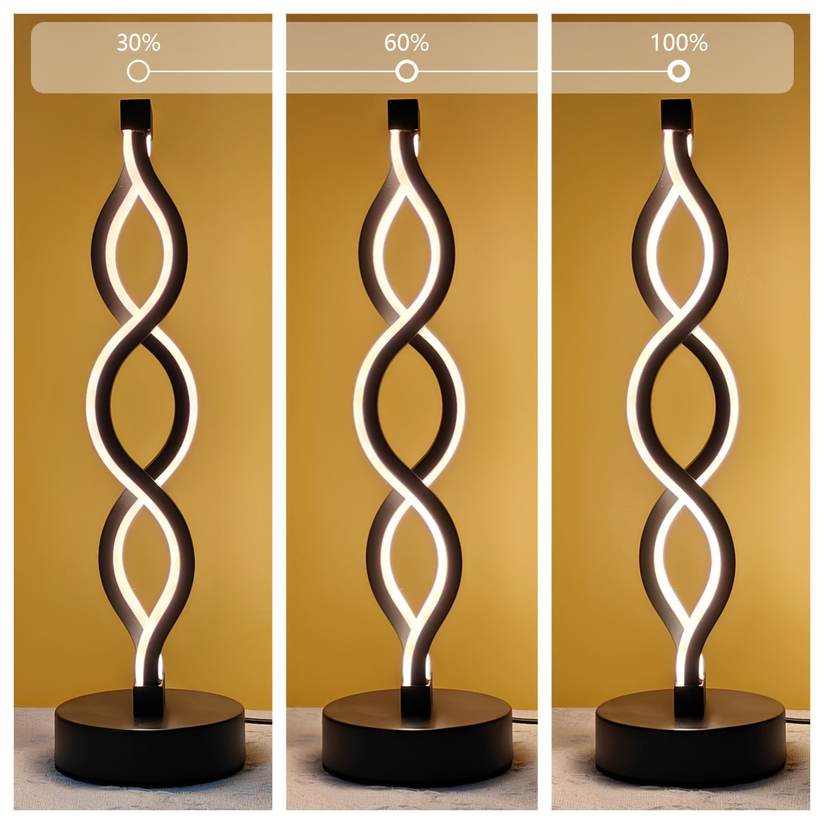 SeaWave - Unique Aluminum Desk Lamp with Dimmable LED Lighting