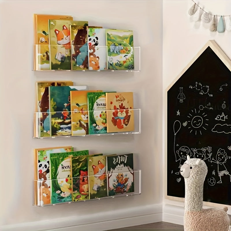 ClearView - Transparent Acrylic Bookshelf for Children's Room and Living Space