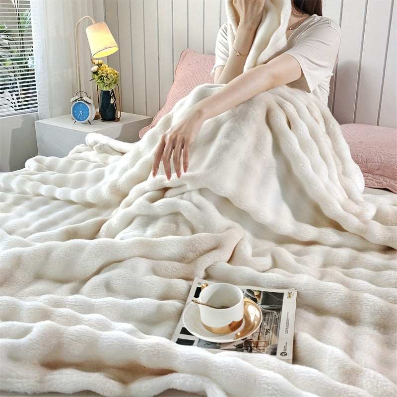 Luxueuze Dikke Fleece Deken – Zachte & Warme Coral Velvet voor Bank, Bed, Kantoor, en Reizen
