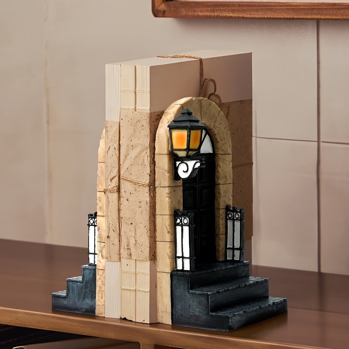 Fermalibri da porta europea vintage - Decorazione in resina dipinta a mano per casa e ufficio