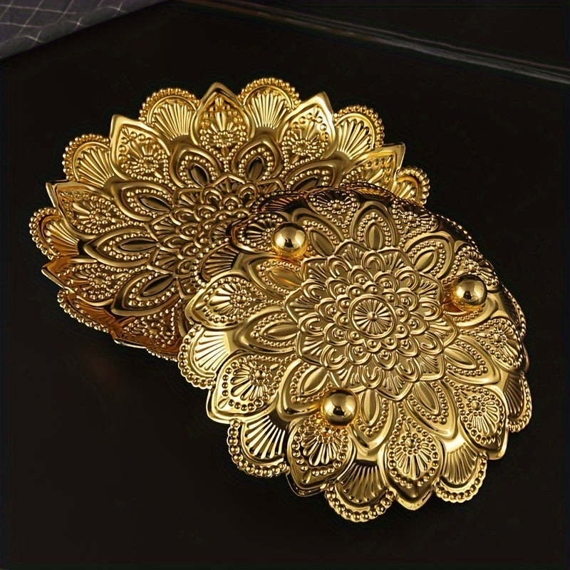 GoudServe - Gouden Metalen Fruitmand in Filigree-Stijl