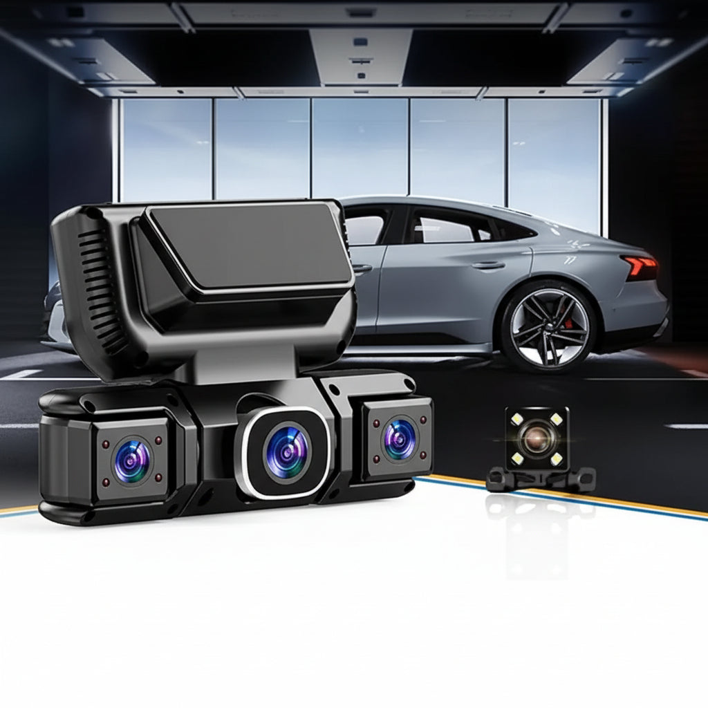 360° Full HD Dashcam Auto 4 Kanalen 5G WiFi Nachtvisie