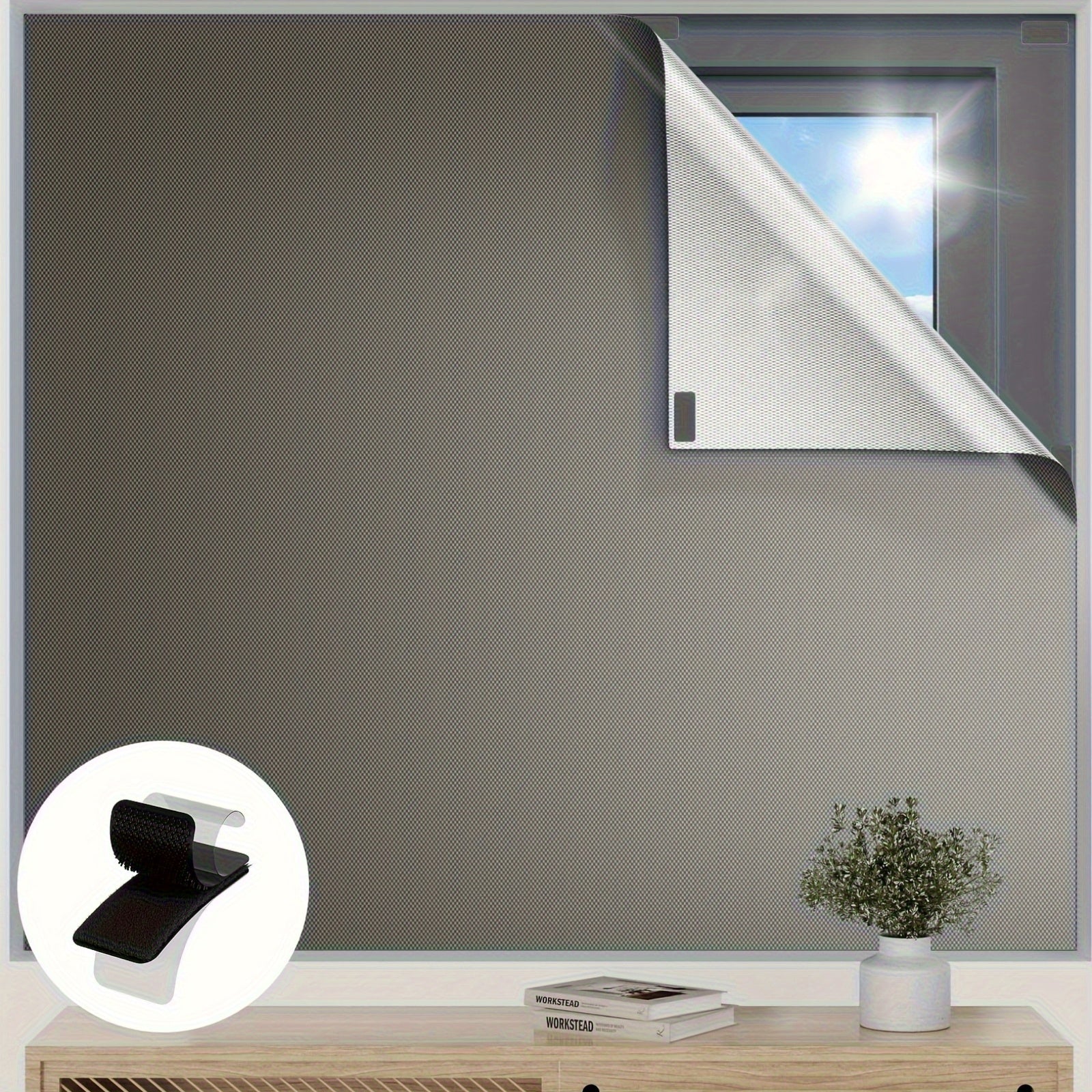 Tende Oscuranti Classiche in Maglia - Poliestere Resistente ai Raggi UV con Gancio e Anello per Camera da Letto e Cameretta