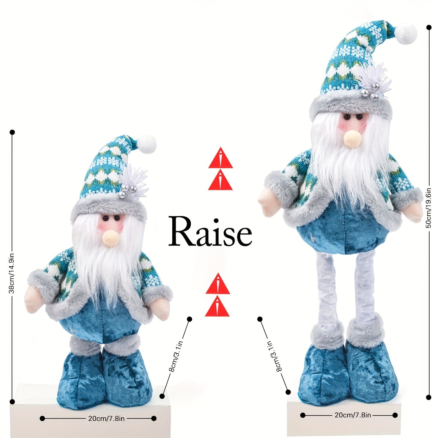 FestiveStijl - Grote Kerstdecoratieset (Kerstman, Rendier, Sneeuwpop & Kabouter)