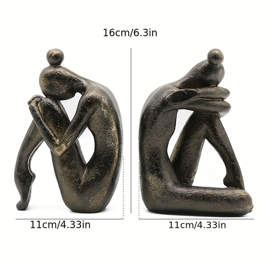 Set di Supporti per Libri Yoga Vintage - Statue Decorative in Resina per Casa e Ufficio