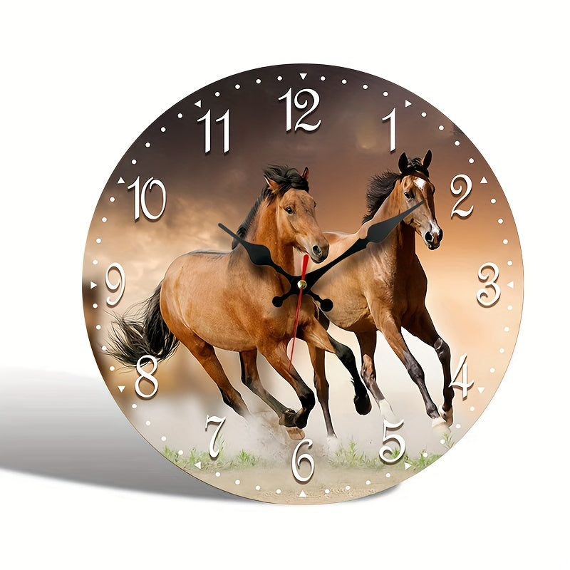 GallopTime - Reloj de pared silencioso con diseño de caballo galopante