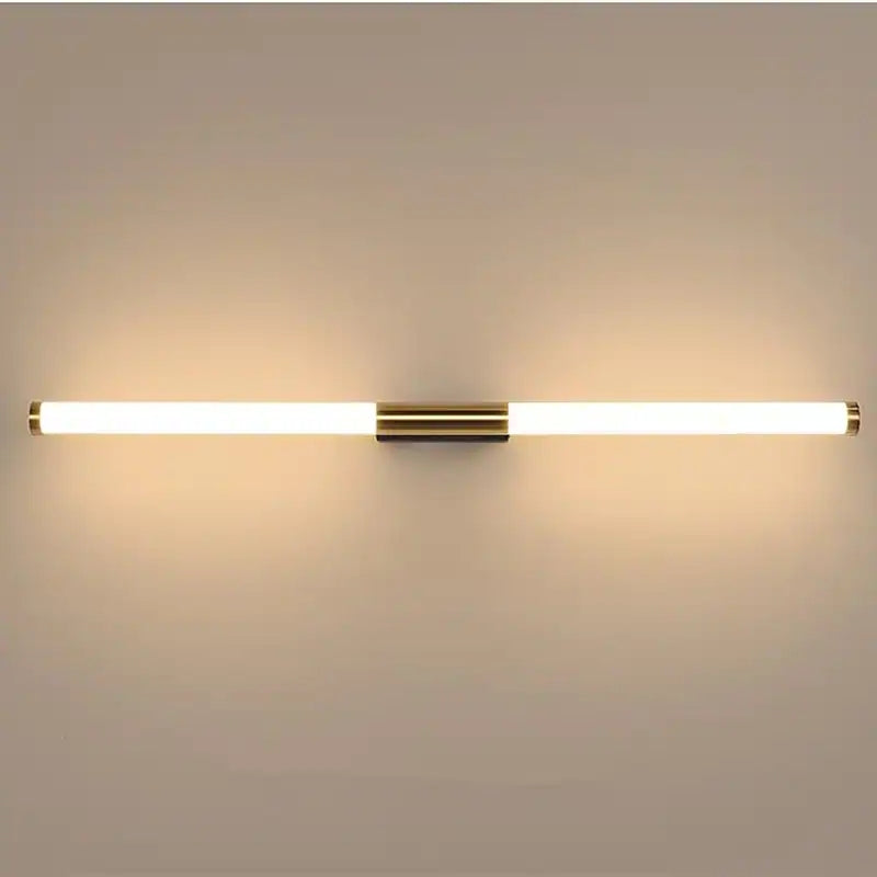 Leigh Simple Modern Linear LED Wall Lamp White-Gold Bedroom Metal